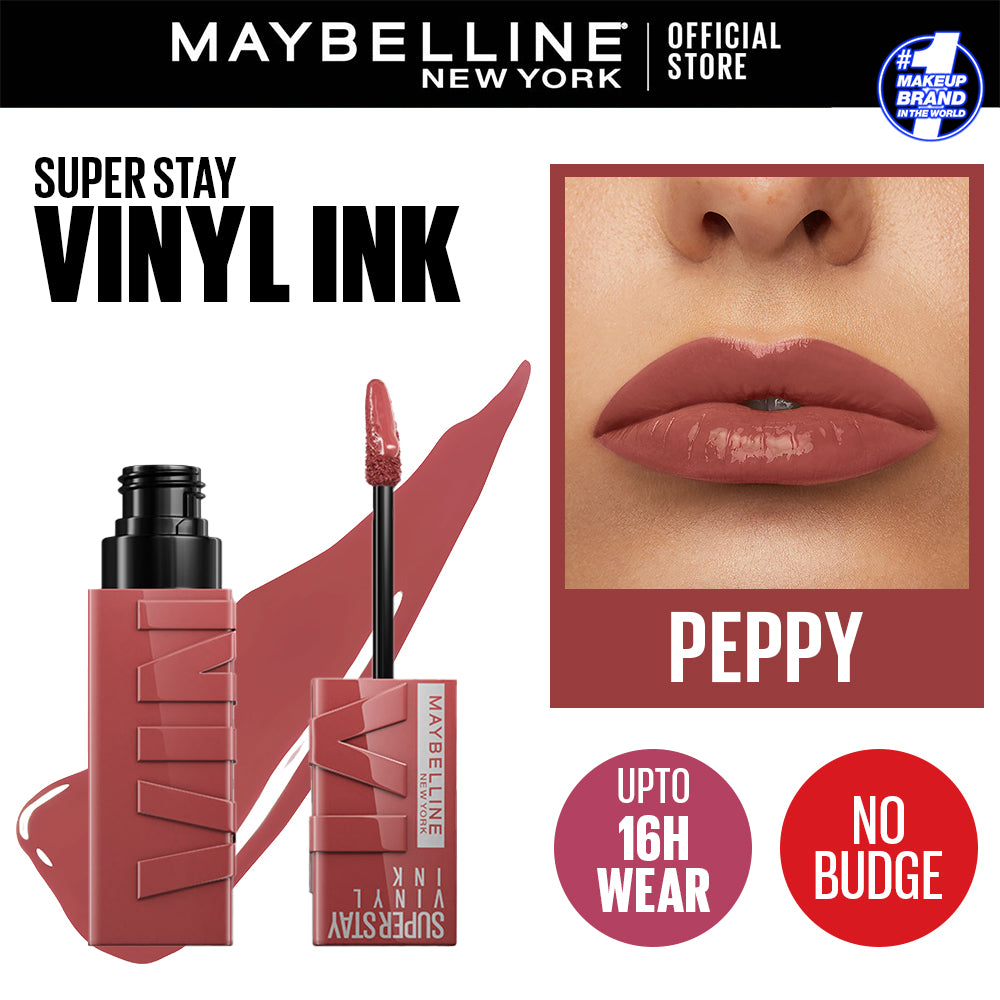 Maybelline - Superstay Vinyl Ink Lipstick - Peppy — image 1 — Meeshop Pakistan