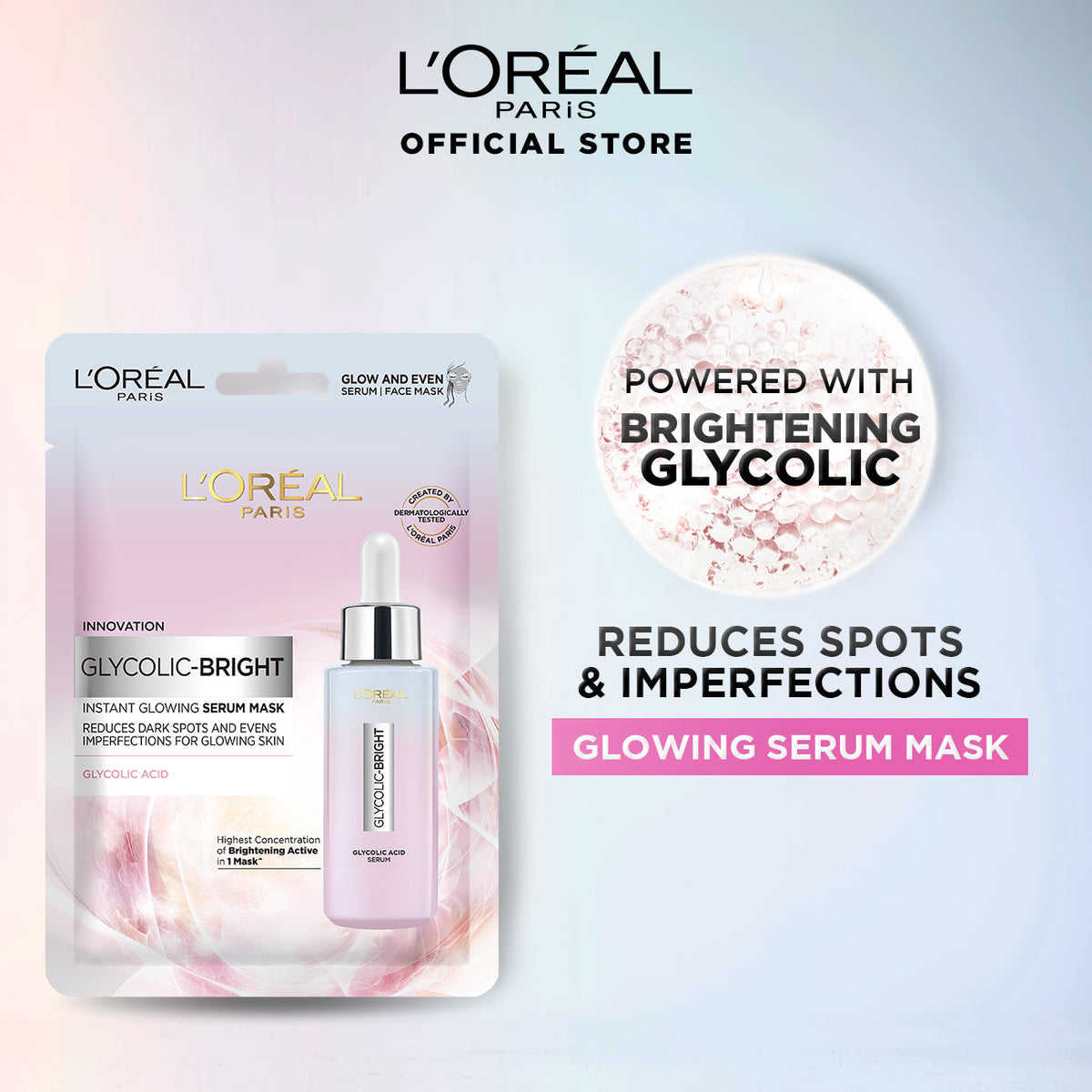 LOreal Paris - Glycolic Bright Instant Glowing Serum Mask — image 1 — Meeshop Pakistan