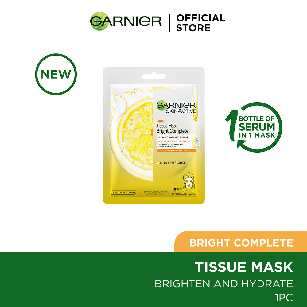 Garnier - Skin Active Bright Complete Tissue Face Mask - For Brighter Skin — image 1 — Meeshop Pakistan