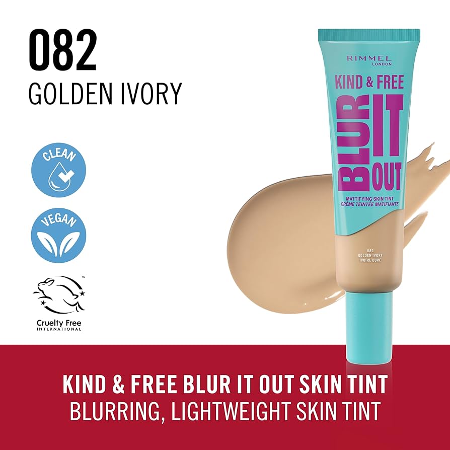 Rimmel London -  Kind & Free BLUR IT OUT Mattifying Skin Tint - 082 Golden Ivory — image 1 — Meeshop Pakistan