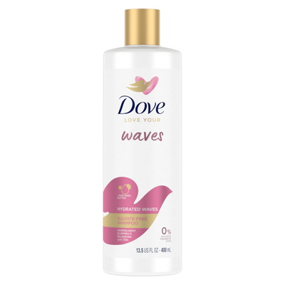 Dove - Love Your Waves Hydrated Waves Sulfate-Free Shampoo - 13.5 Fl Oz (400ml)