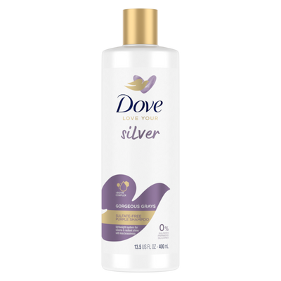 Dove - Love Your Silver Gorgeous Greys Sulfate-Free Shampoo - 13.5 Fl Oz (400ml)