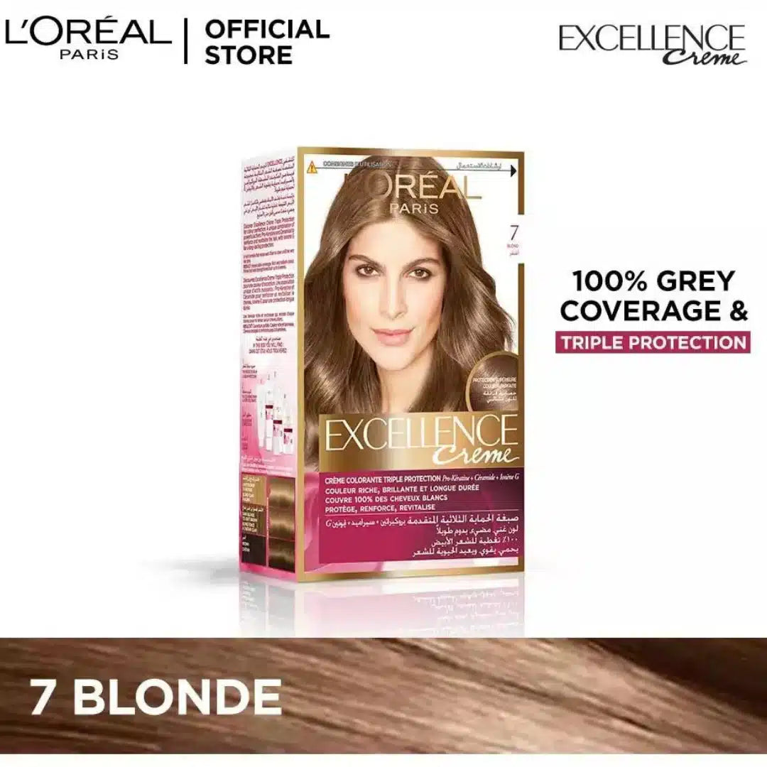 LOreal Paris - Excellence Crème Hair Color - 7 Blonde — image 1 — Meeshop Pakistan