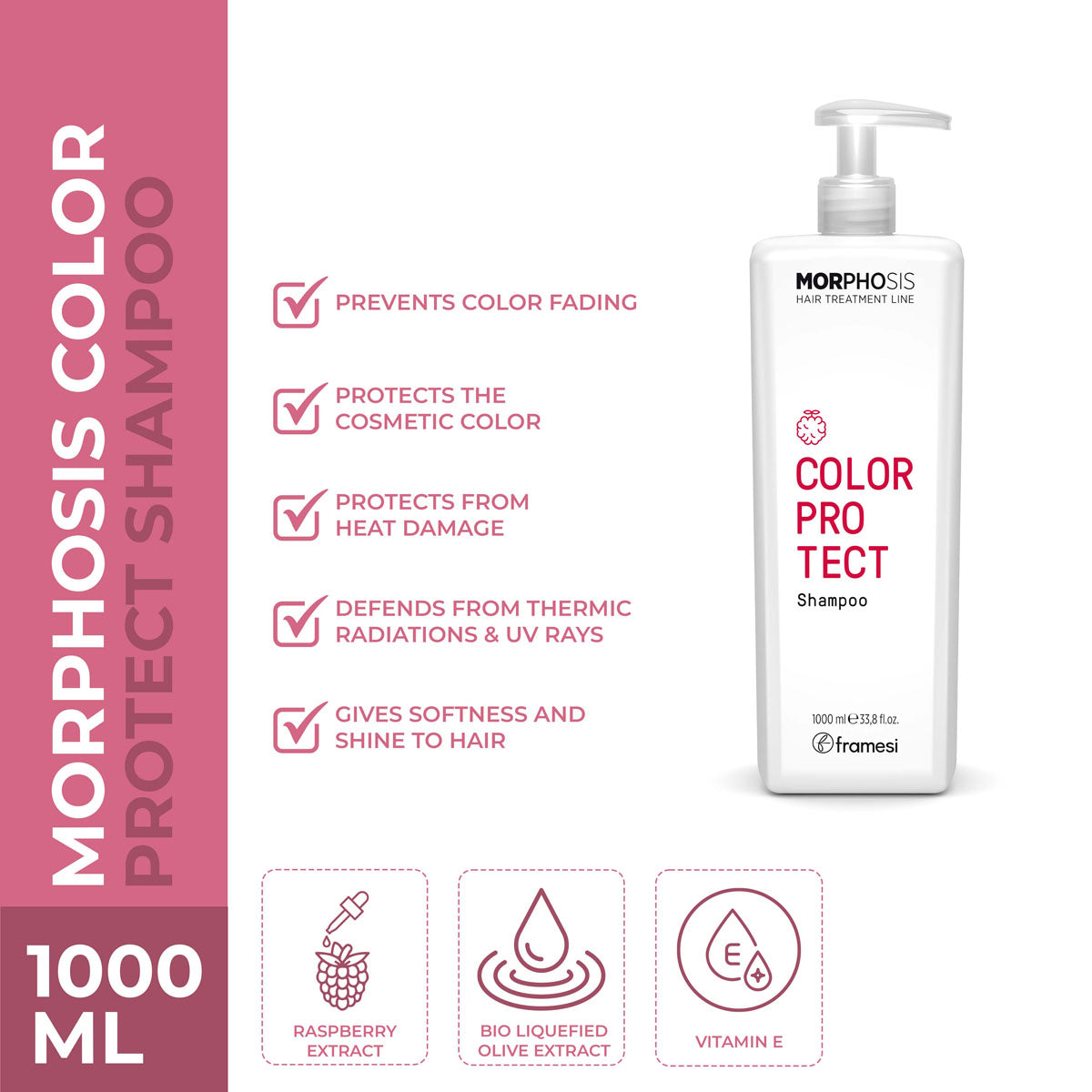 Framesi - Morphosis Color Protect Shampoo - 1000ml — image 1 — Meeshop Pakistan
