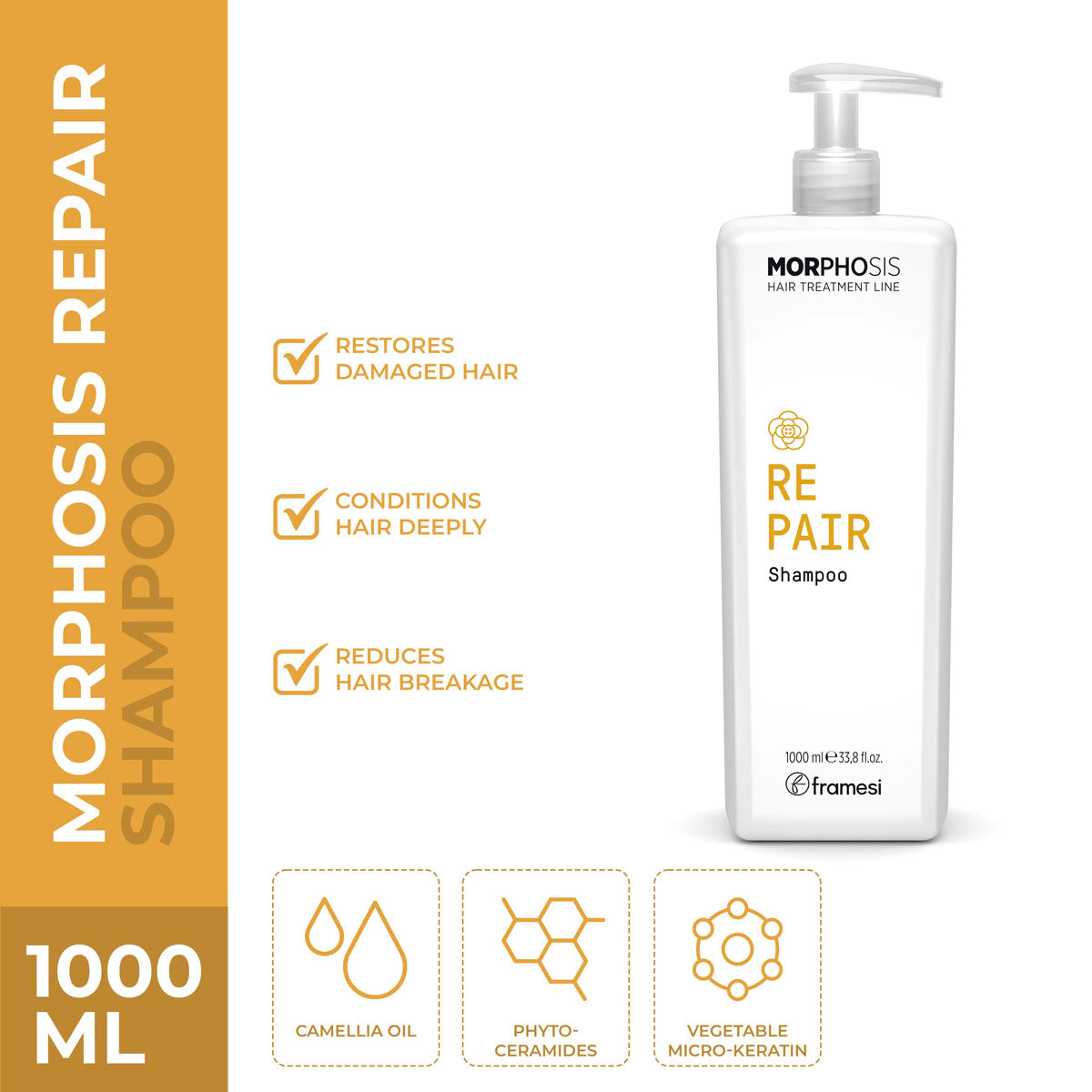 Framesi - Morphosis Repair Shampoo - 1000ml — image 1 — Meeshop Pakistan