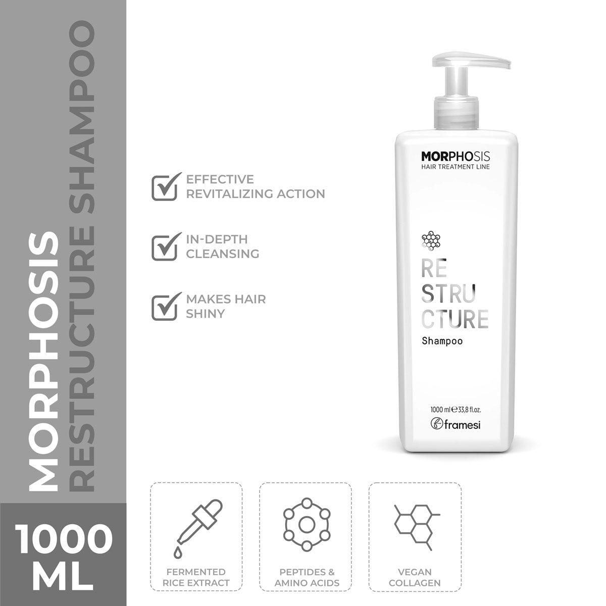 Framesi - Morphosis Restructure Shampoo - 1000ml — image 1 — Meeshop Pakistan