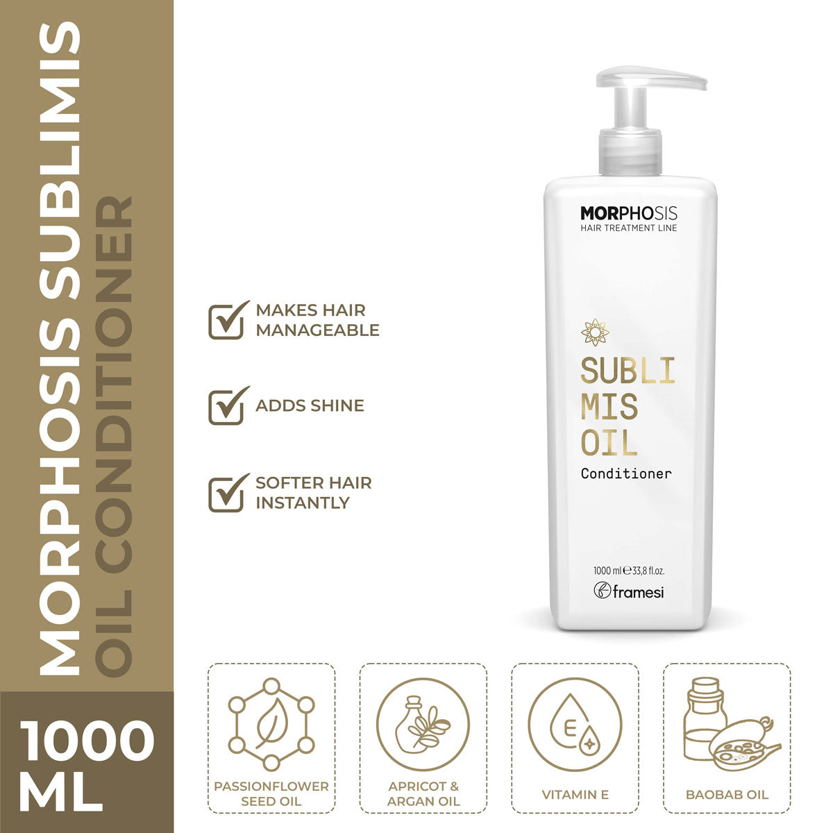 Framesi - Morphosis Sublimis Oil Conditioner - 1000ml — image 1 — Meeshop Pakistan