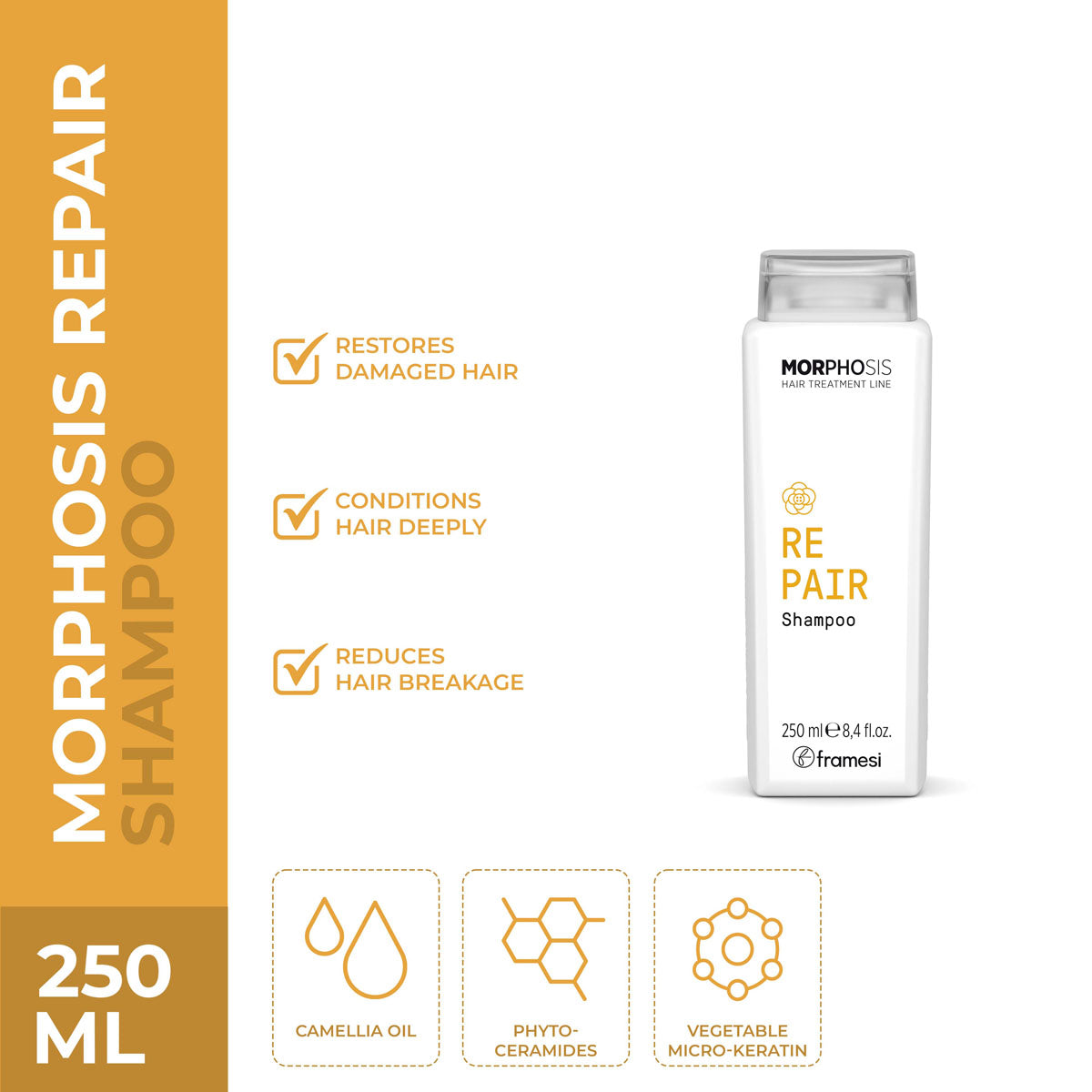 Framesi - Morphosis Repair Shampoo - 250ml — image 1 — Meeshop Pakistan