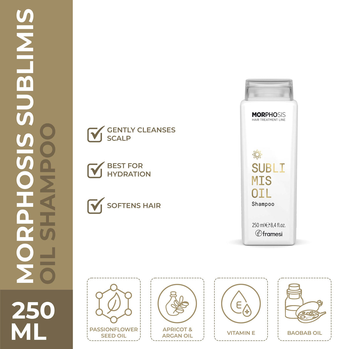 Framesi - Morphosis Sublimis Oil Shampoo - 250ml — image 1 — Meeshop Pakistan