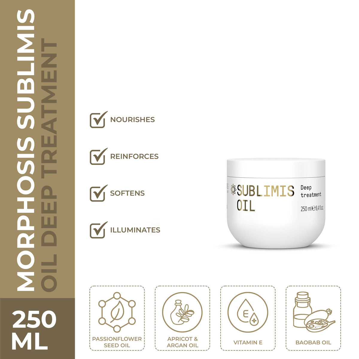 Framesi - Morphosis Sublims Oil Deep Treatment Mask - 250ml — image 1 — Meeshop Pakistan