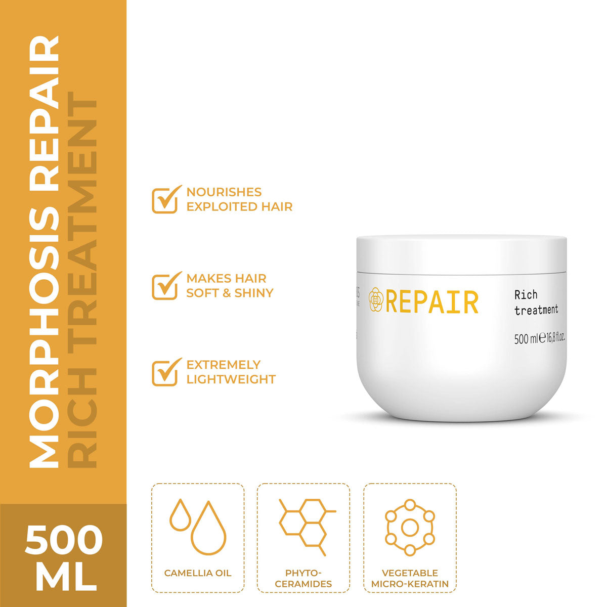 Framesi - Morphosis Repair Rich Treatment Mask - 500ml — image 1 — Meeshop Pakistan