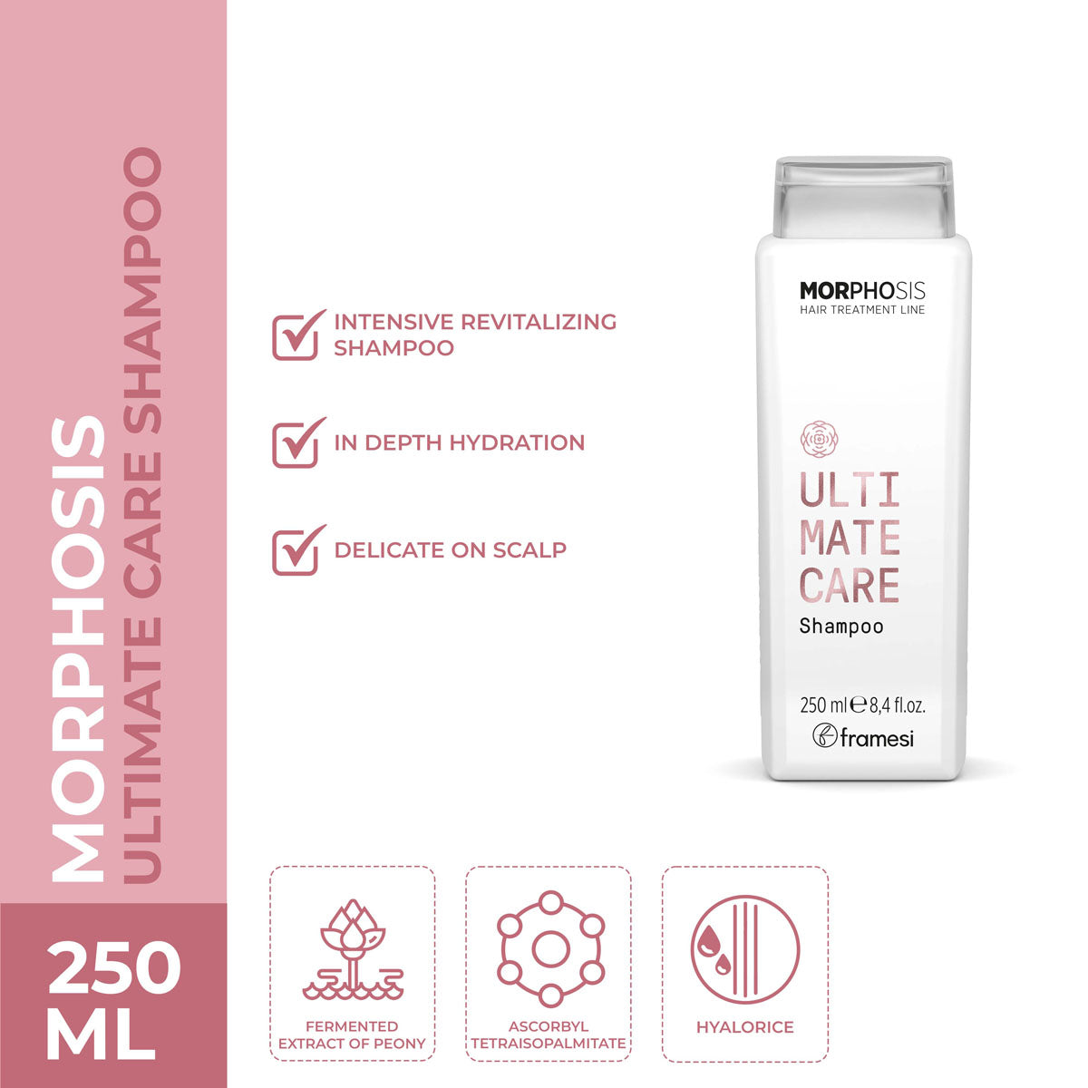 Framesi - Morphosis Ultimate Care Shampoo - 250ml — image 1 — Meeshop Pakistan