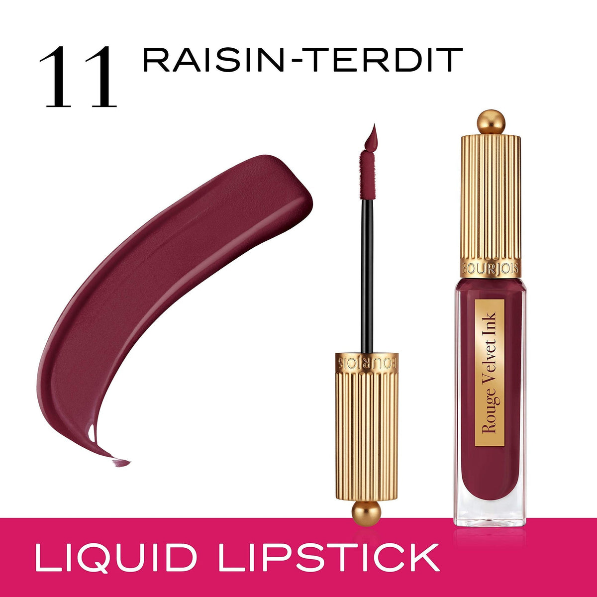 Bourjois - Rouge Velvet Ink Lipstick - 11 - Raisin — image 1 — Meeshop Pakistan