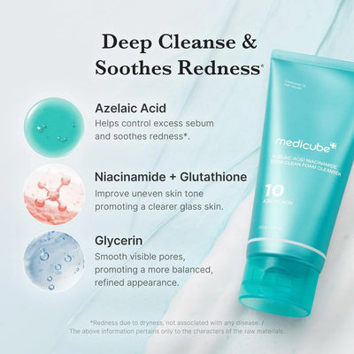 Medicube - Azelaic Acid Niacinamide Deep Clean Foam Cleanser - 120g
