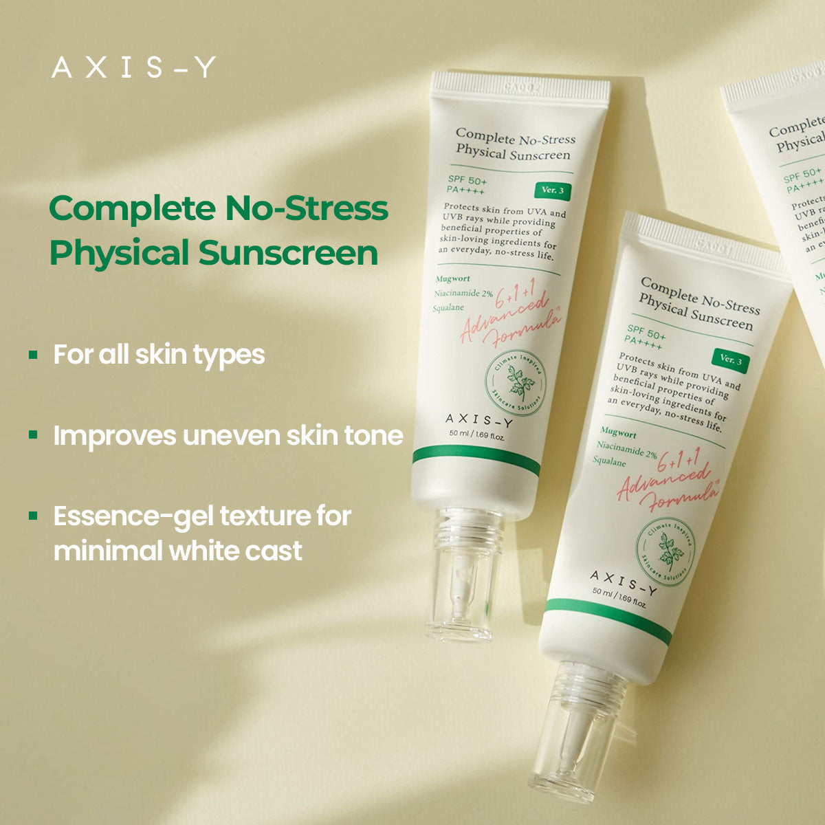 AXIS-Y - Complete No-Stress Physical Sunscreen - 50ml — image 1 — Meeshop Pakistan