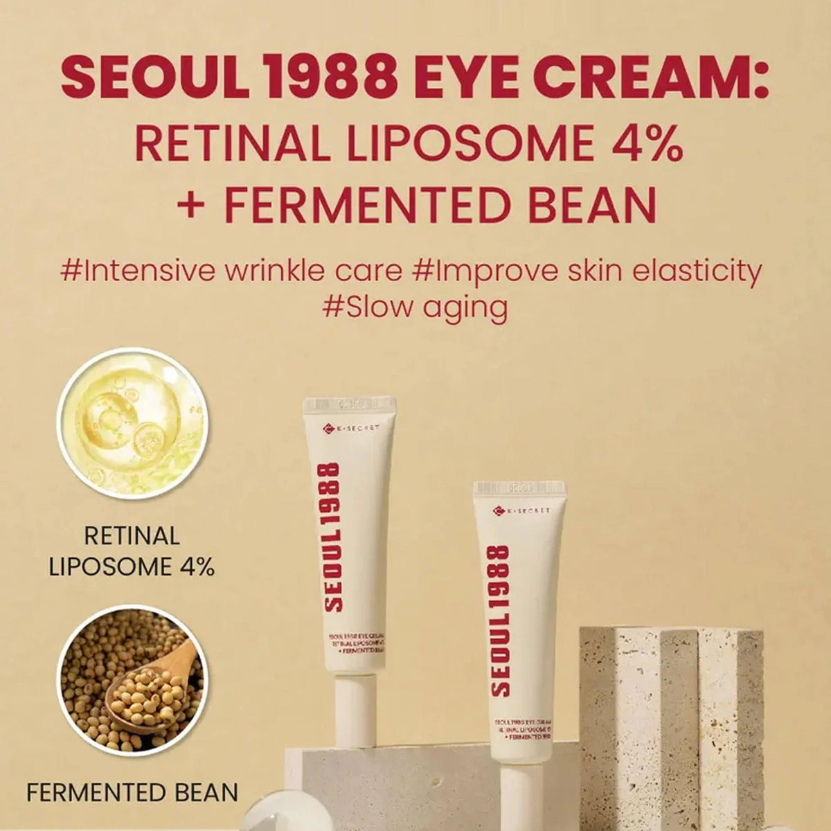 K-Secret - Seoul 1988 Eye Cream Retinal Liposome 4% + Fermented Bean - 30ml — image 1 — Meeshop Pakistan