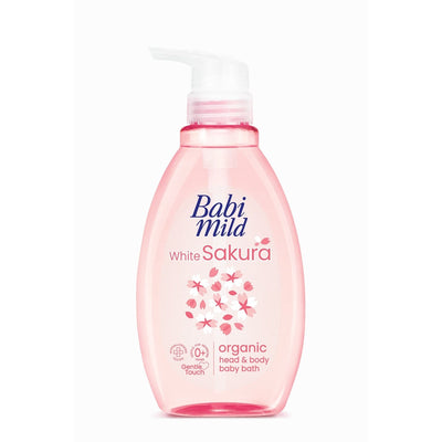 Babi Mild - White Sakura Organic Head & Body Baby Bath - 380ml