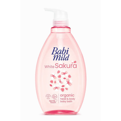 Babi Mild - White Sakura Organic Head & Body Baby Bath - 800ml