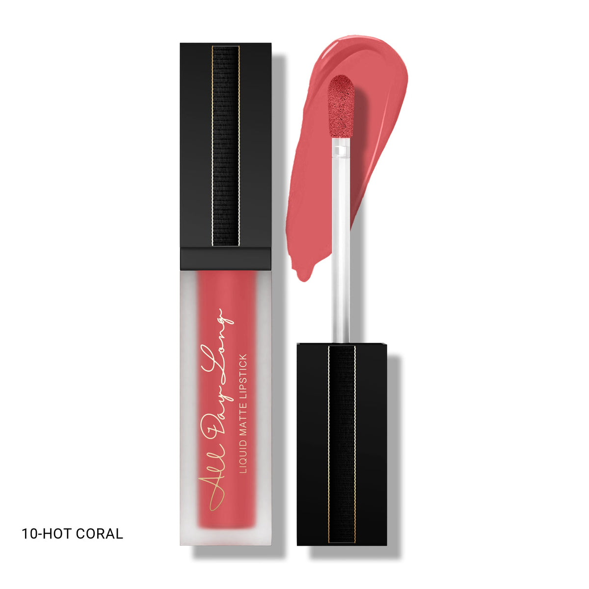 BBA By Suleman - All Day Long Liquid Matte Lipstick - 10 Hot Coral — image 1 — Meeshop Pakistan
