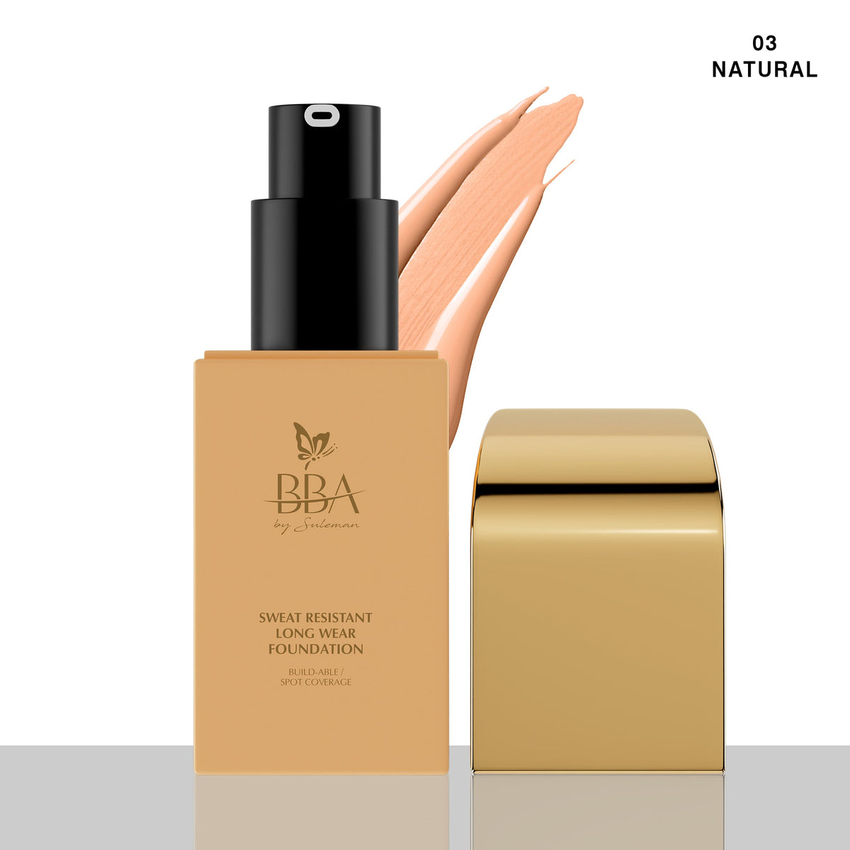 BBA By Suleman - Sweat Resistant Foundation - 03 Natural — image 1 — Meeshop Pakistan