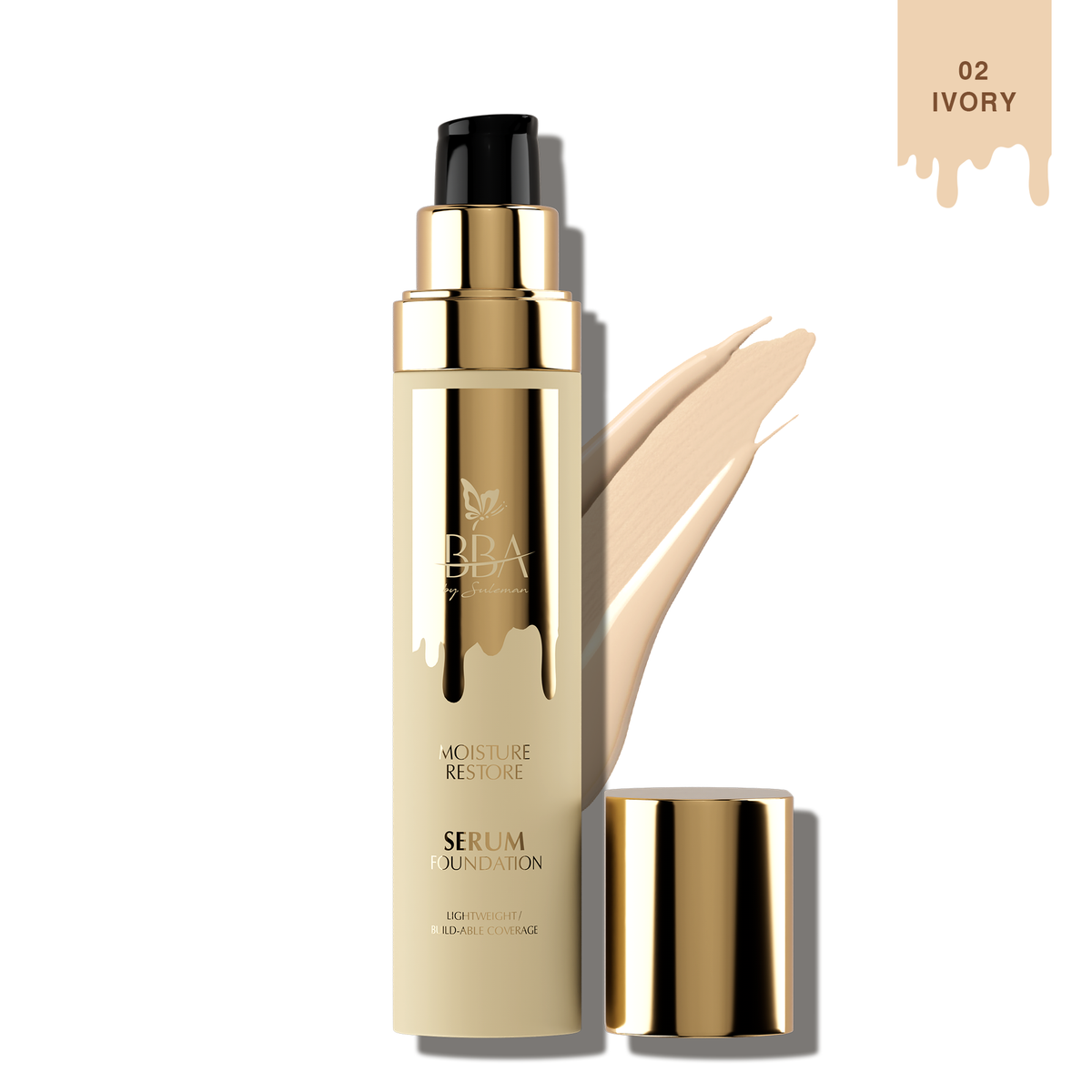 BBA By Suleman - Moisture Restore Serum Foundation - 02 Ivory — image 1 — Meeshop Pakistan