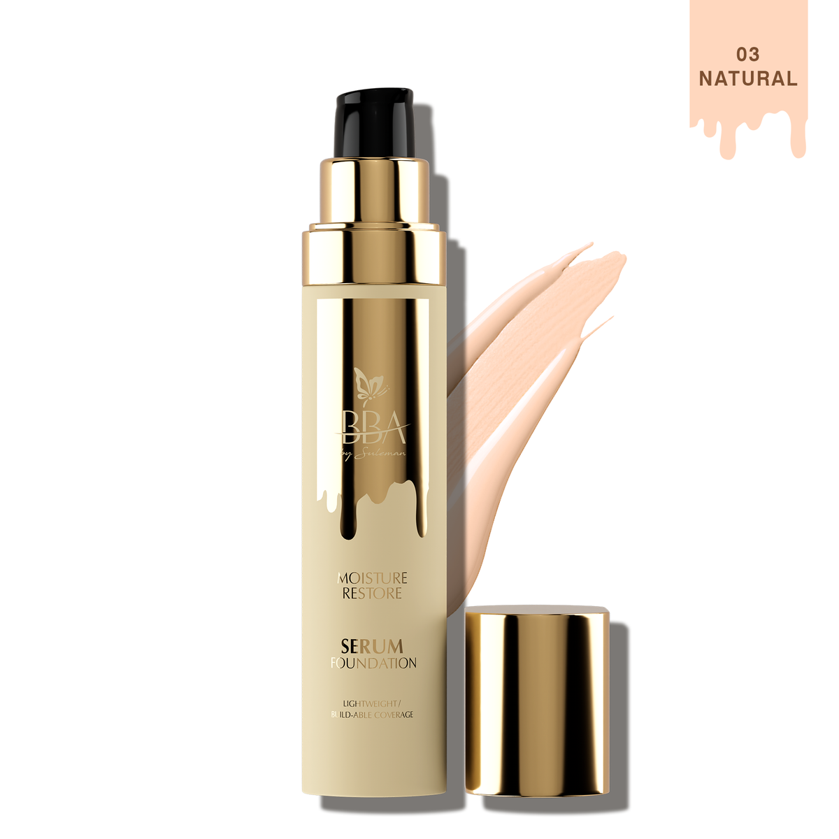 BBA By Suleman - Moisture Restore Serum Foundation - 03 Natural — image 1 — Meeshop Pakistan