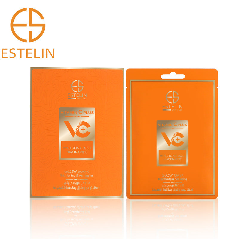 Estelin - Vitamin C Plus Brightening & Anti-Aging Glow Mask (Pack of 10) — image 1 — Meeshop Pakistan