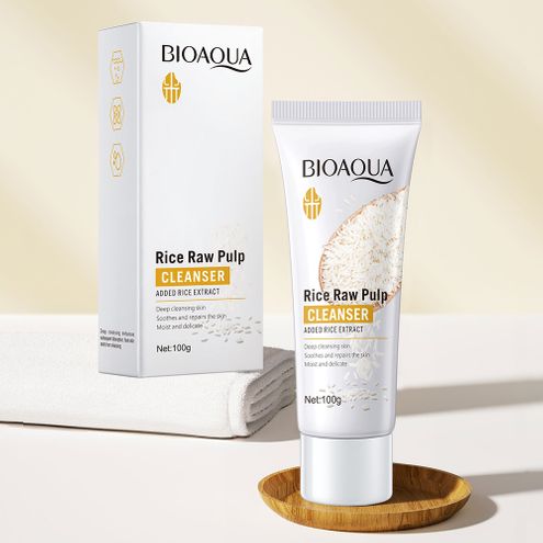 Bioaqua - Rice Raw Pulp Facial Cleanser - Brightening & Moisturizing 100G — image 1 — Meeshop Pakistan