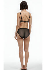 BLS - Aria Padded And Wired Strapless Demi Bra - Black view 3