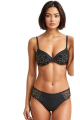 BLS - Aria Padded And Wired Strapless Demi Bra - Black view 1