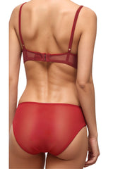 BLS - Aria Padded And Wired Strapless Demi Bra Set - Red view 3
