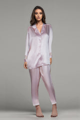 BLS - Beulah Silk Pajama Set - Powder Pink view 1