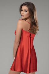 BLS - Brielle Silk And Lace Nighty - Red view 2