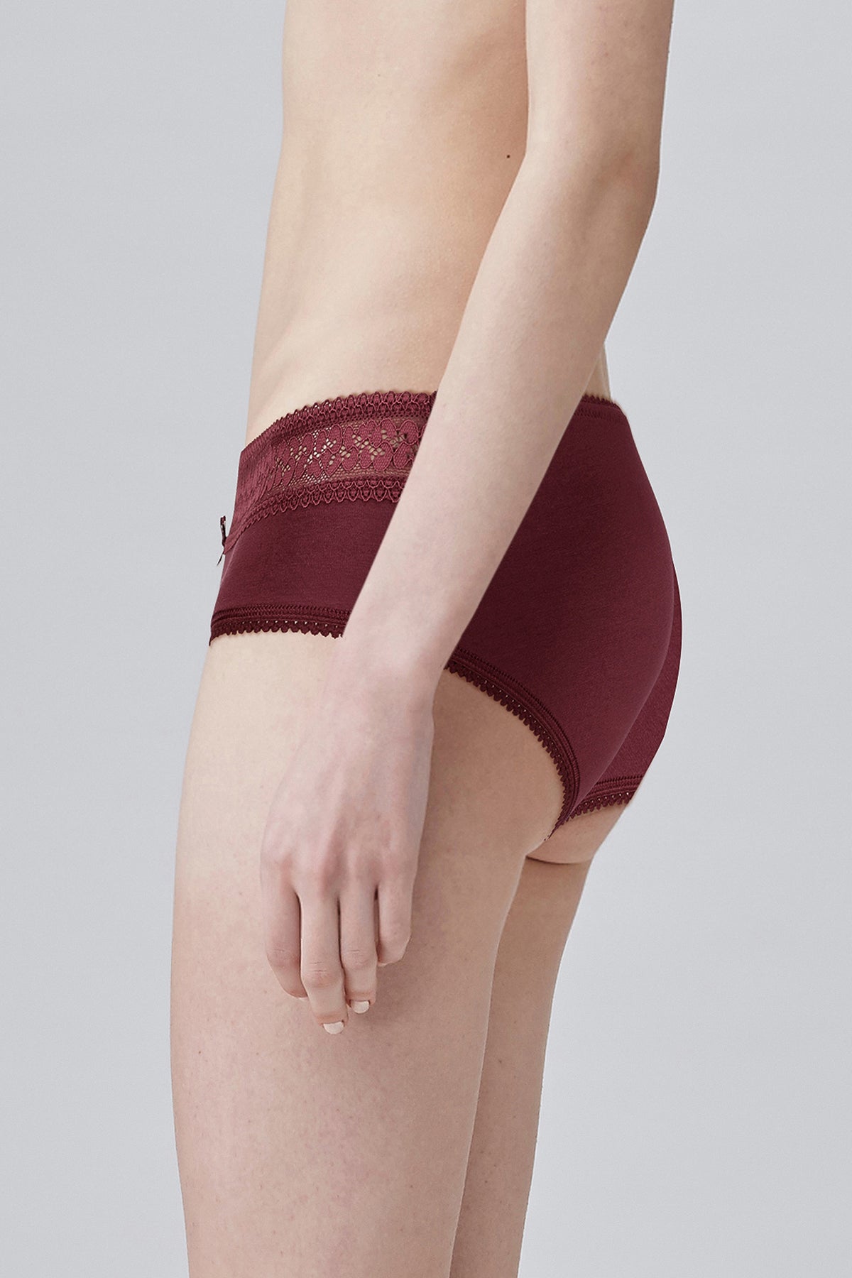 BLS - Papillon Cotton Panty - Burgundy — image 3 — Meeshop Pakistan