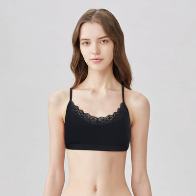 BLS - Zelia Padded Cotton Teen Bra - Black
