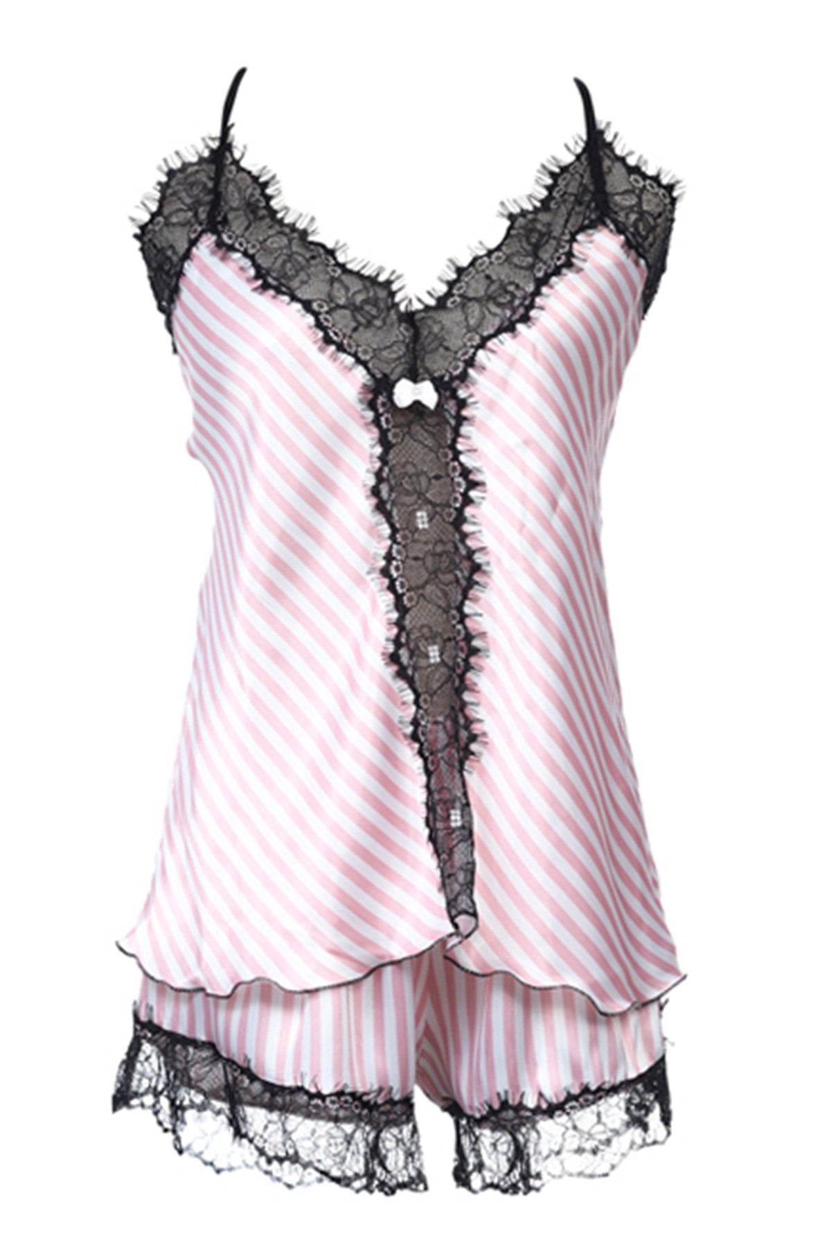 BLS - Hang Silk And Chantilly Short Set — image 1 — Meeshop Pakistan