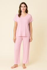 BLS - Aster Viscose Pajama Set - Pink view 1