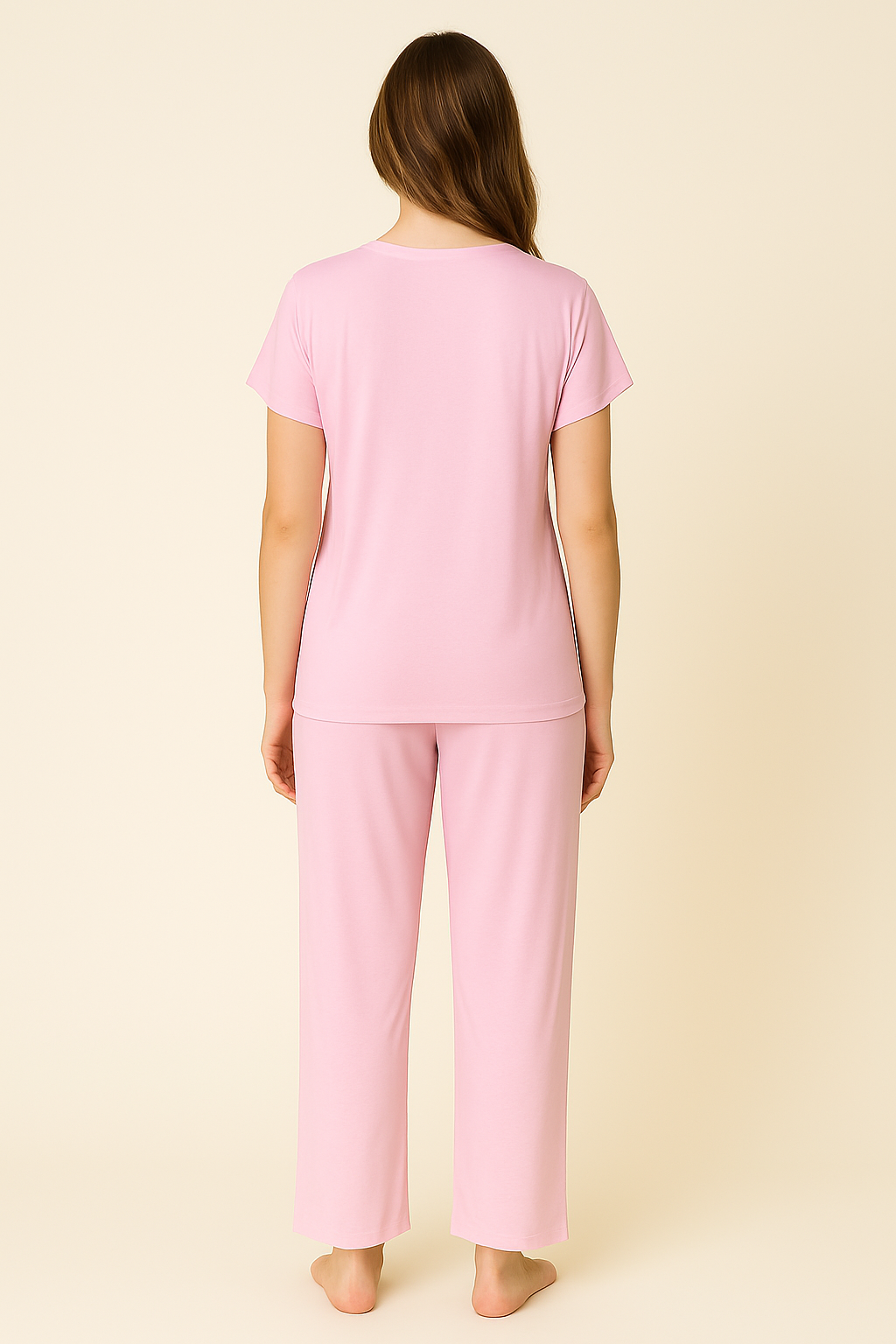 BLS - Aster Viscose Pajama Set - Pink — image 2 — Meeshop Pakistan