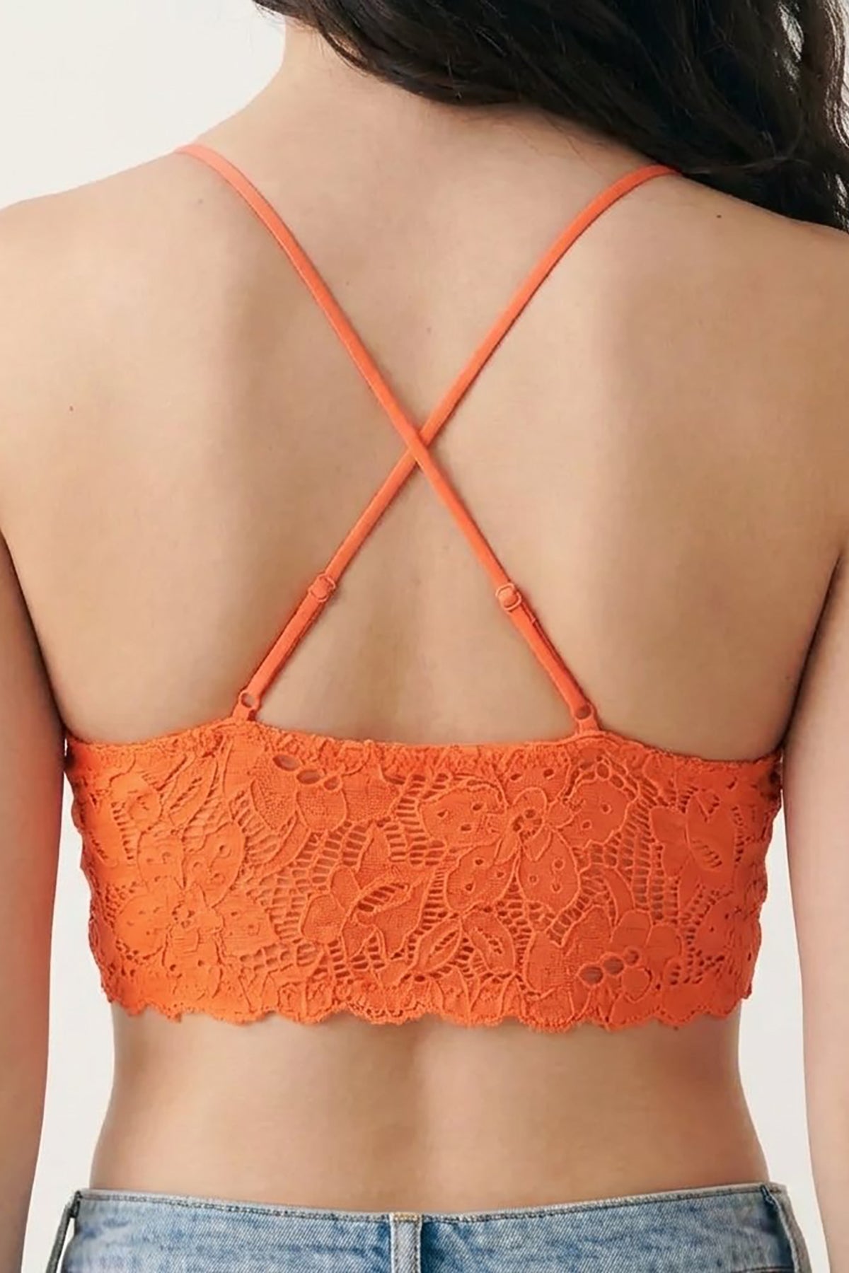 BLS - Belle Non Padded Lace Bralette - Peach Rose — image 2 — Meeshop Pakistan