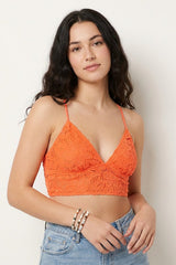 BLS - Belle Non Padded Lace Bralette - Peach Rose view 1