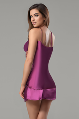 BLS - Bonolo Silk And Lace Short Set - Fuchia view 2
