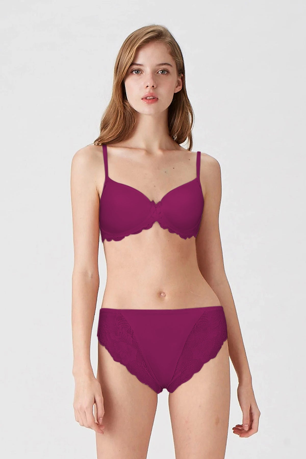 BLS - Breathable Wired And Light Padded Bra - Ruby — image 1 — Meeshop Pakistan