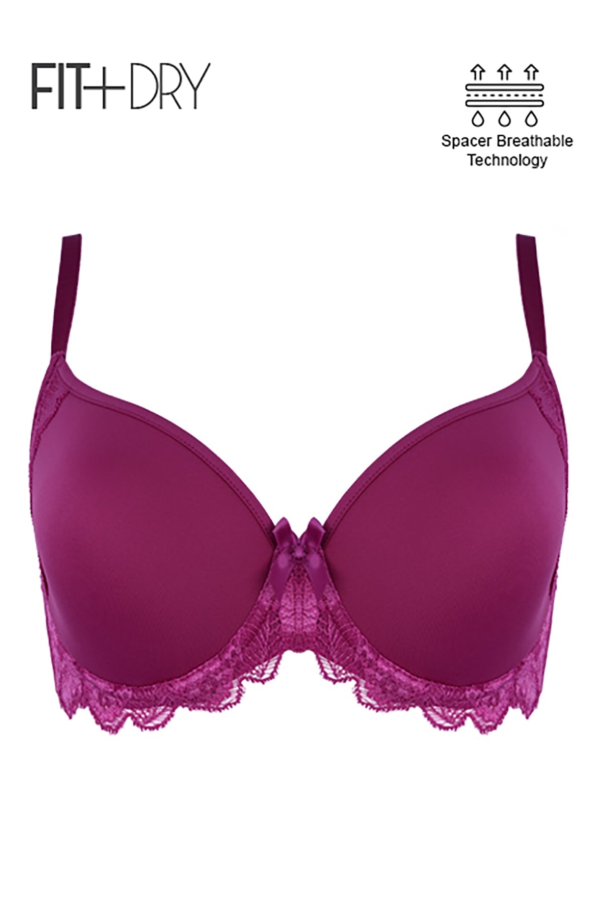 BLS - Breathable Wired And Light Padded Bra - Ruby — image 3 — Meeshop Pakistan