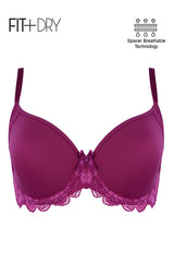 BLS - Breathable Wired And Light Padded Bra - Ruby view 3