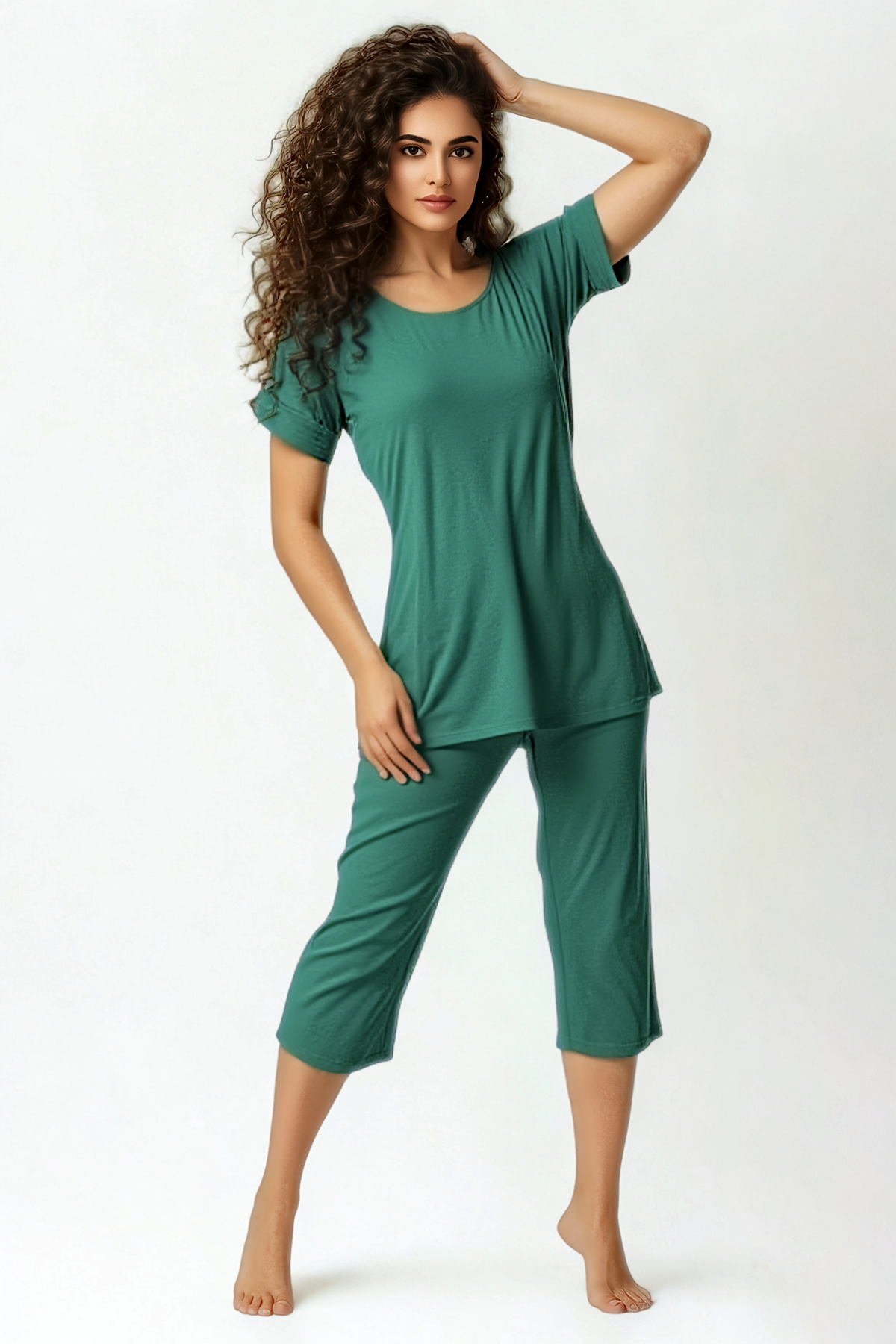 BLS - Breeze Viscose Pajama Set - Green — image 1 — Meeshop Pakistan