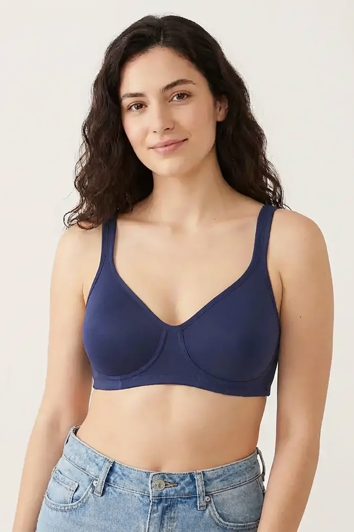 BLS - Calantha Non Wired And Non Padded Cotton Bra - Navy Blue — image 1 — Meeshop Pakistan