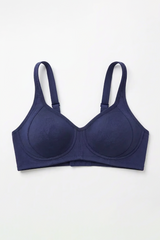 BLS - Calantha Non Wired And Non Padded Cotton Bra - Navy Blue view 4