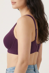 BLS - Calantha Non Wired And Non Padded Cotton Bra - Purple view 3