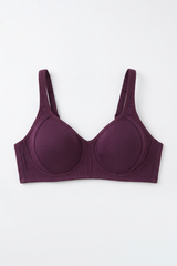 BLS - Calantha Non Wired And Non Padded Cotton Bra - Purple view 4