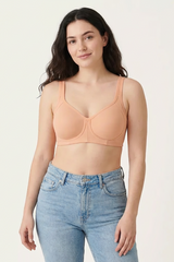BLS - Calantha Non Wired And Non Padded Cotton Bra - Salmon view 1